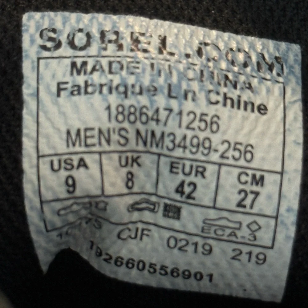 *Sorel | Madson Caribou NM3499 Tobacco 256 for Men Size 9